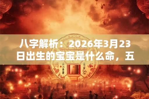 八字解析：2026年3月23日出生的宝宝是什么命，五行缺什么