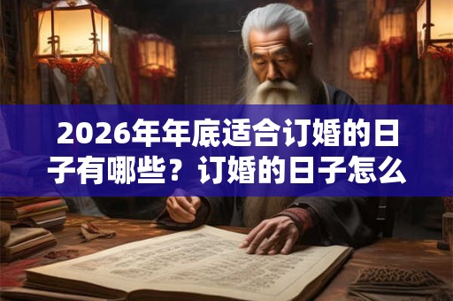 2026年年底适合订婚的日子有哪些？订婚的日子怎么挑？
