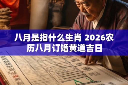 八月是指什么生肖 2026农历八月订婚黄道吉日