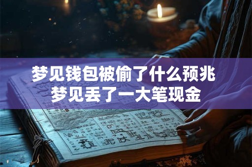 梦见钱包被偷了什么预兆 梦见丢了一大笔现金
