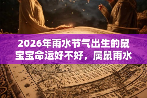 2026年雨水节气出生的鼠宝宝命运好不好，属鼠雨水出生命格解析