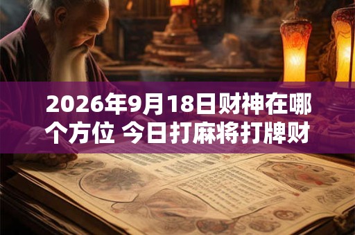 2026年9月18日财神在哪个方位 今日打麻将打牌财运方位！