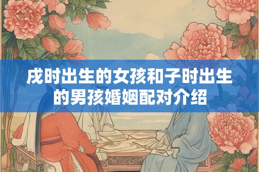 戌时出生的女孩和子时出生的男孩婚姻配对介绍