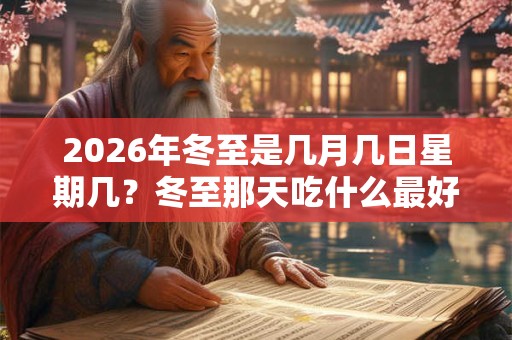 2026年冬至是几月几日星期几？冬至那天吃什么最好？