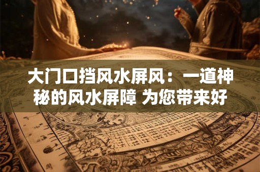 大门口挡风水屏风：一道神秘的风水屏障 为您带来好运与和谐