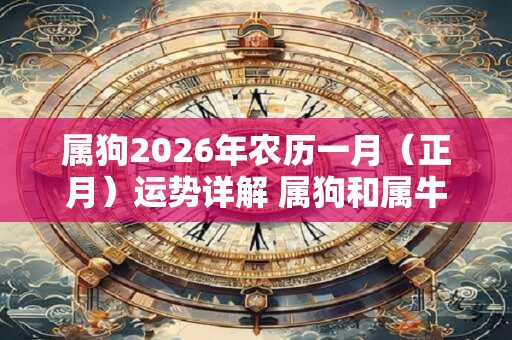 属狗2026年农历一月（正月）运势详解 属狗和属牛合不合