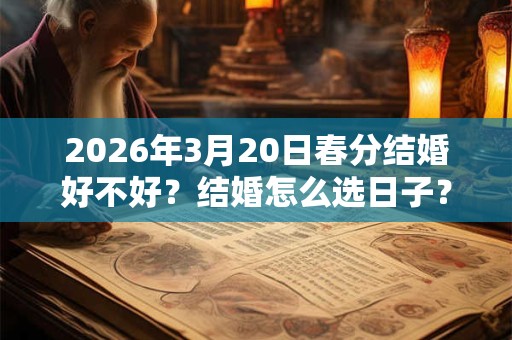2026年3月20日春分结婚好不好？结婚怎么选日子？