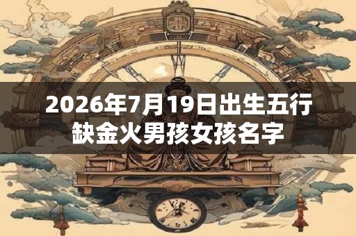 2026年7月19日出生五行缺金火男孩女孩名字