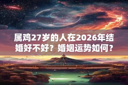 属鸡27岁的人在2026年结婚好不好？婚姻运势如何？