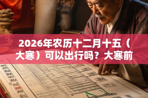 2026年农历十二月十五（大寒）可以出行吗？大寒前后适合出行的时间