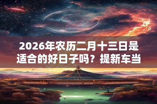 2026年农历二月十三日是适合的好日子吗？提新车当天有什么讲究？