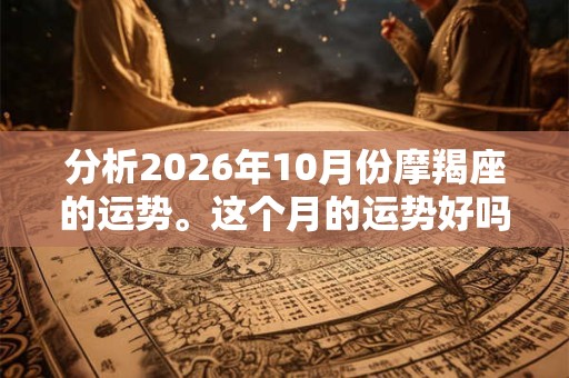分析2026年10月份摩羯座的运势。这个月的运势好吗？
