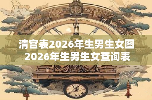 清宫表2026年生男生女图 2026年生男生女查询表