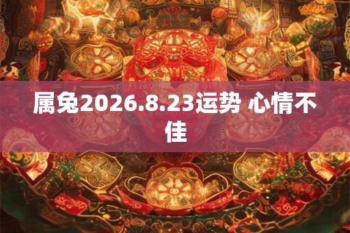 属兔2026.8.23运势 心情不佳 属兔2026.8.23运势 心情不佳