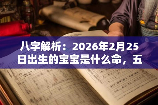 八字解析：2026年2月25日出生的宝宝是什么命，五行缺什么
