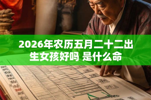 2026年农历五月二十二出生女孩好吗 是什么命