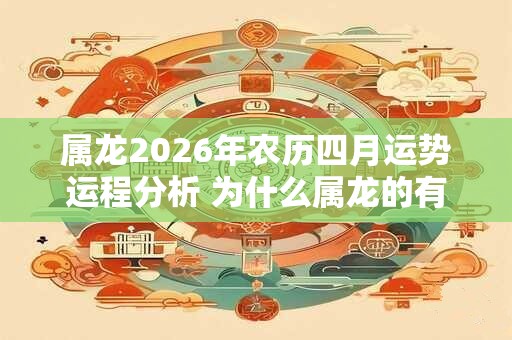 属龙2026年农历四月运势运程分析 为什么属龙的有二婚命