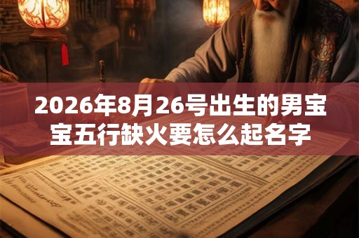 2026年8月26号出生的男宝宝五行缺火要怎么起名字