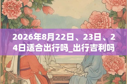 2026年8月22日、23日、24日适合出行吗_出行吉利吗