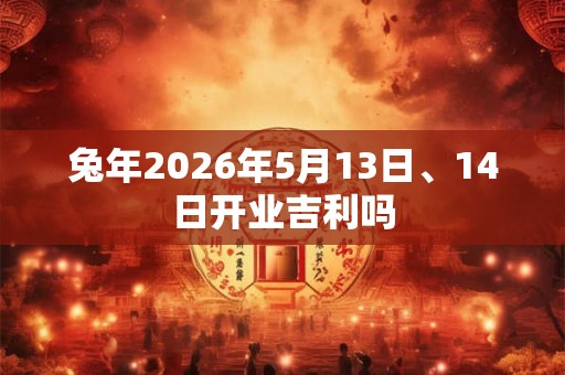 兔年2026年5月13日、14日开业吉利吗