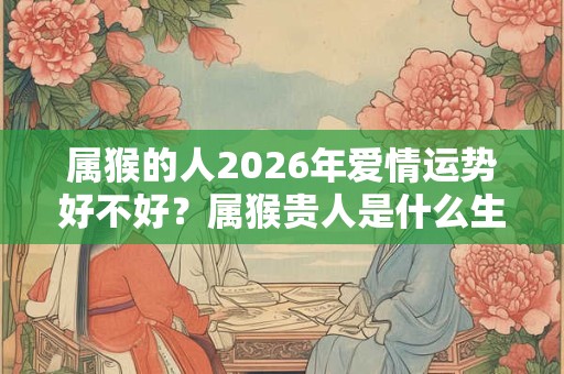 属猴的人2026年爱情运势好不好？属猴贵人是什么生肖？