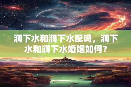 涧下水和涧下水配吗，涧下水和涧下水婚姻如何？