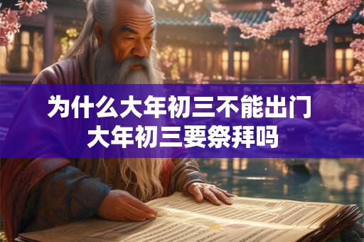 为什么大年初三不能出门 大年初三要祭拜吗