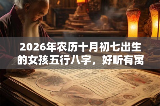 2026年农历十月初七出生的女孩五行八字，好听有寓意的名字
