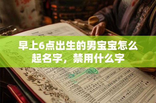 早上6点出生的男宝宝怎么起名字，禁用什么字