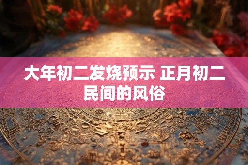 大年初二发烧预示 正月初二民间的风俗