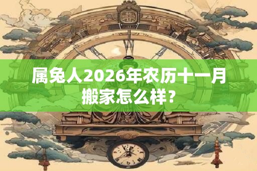 属兔人2026年农历十一月搬家怎么样？