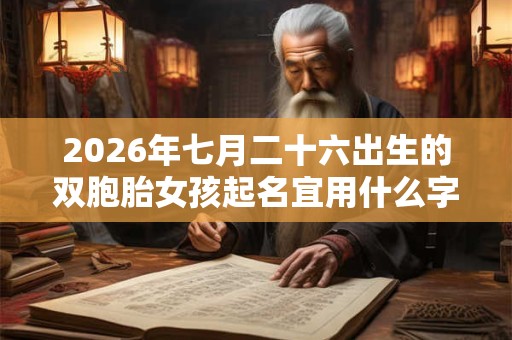 2026年七月二十六出生的双胞胎女孩起名宜用什么字，五行属什么