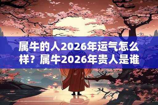属牛的人2026年运气怎么样？属牛2026年贵人是谁？