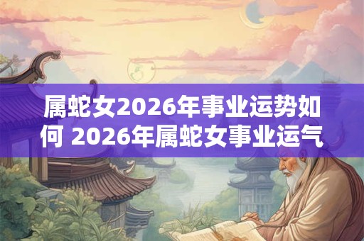 属蛇女2026年事业运势如何 2026年属蛇女事业运气