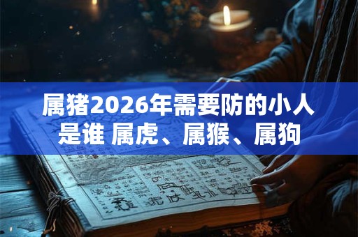 属猪2026年需要防的小人是谁 属虎、属猴、属狗
