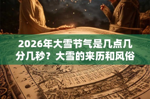 2026年大雪节气是几点几分几秒？大雪的来历和风俗介绍