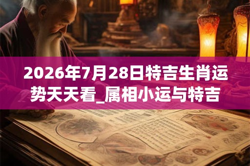 2026年7月28日特吉生肖运势天天看_属相小运与特吉生肖播报