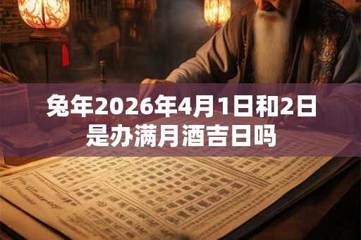 兔年2026年4月1日和2日是办满月酒吉日吗