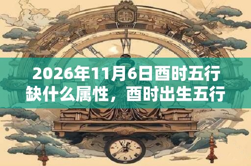 2026年11月6日酉时五行缺什么属性，酉时出生五行缺什么
