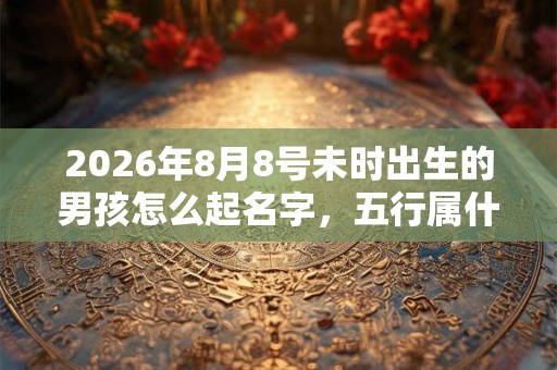 2026年8月8号未时出生的男孩怎么起名字，五行属什么