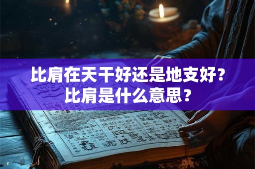 比肩在天干好还是地支好？比肩是什么意思？