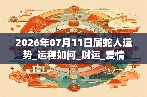 2026年07月11日属蛇人运势_运程如何_财运_爱情