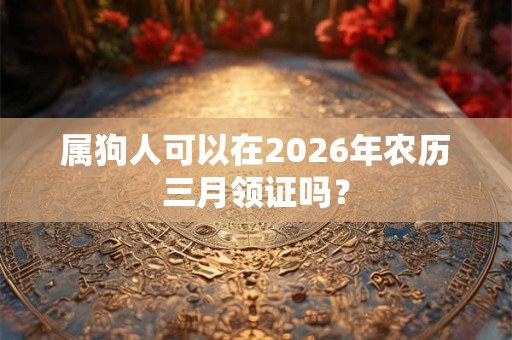 属狗人可以在2026年农历三月领证吗？