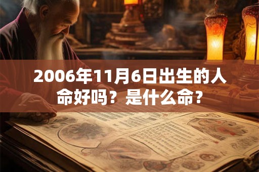 2006年11月6日出生的人命好吗？是什么命？