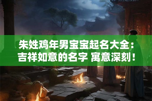 朱姓鸡年男宝宝起名大全：吉祥如意的名字 寓意深刻！