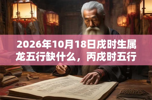 2026年10月18日戌时生属龙五行缺什么，丙戌时五行缺什么