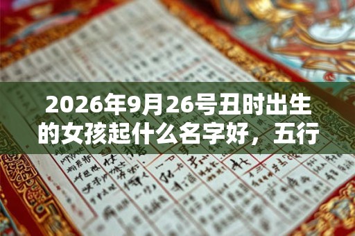 2026年9月26号丑时出生的女孩起什么名字好，五行属什么