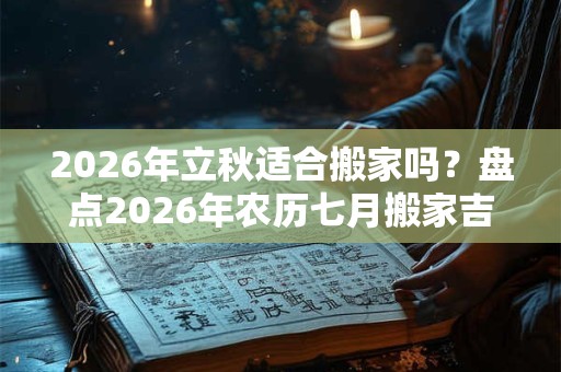 2026年立秋适合搬家吗？盘点2026年农历七月搬家吉日