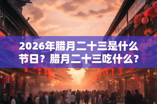 2026年腊月二十三是什么节日？腊月二十三吃什么？