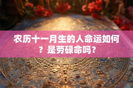 农历十一月生的人命运如何？是劳碌命吗？